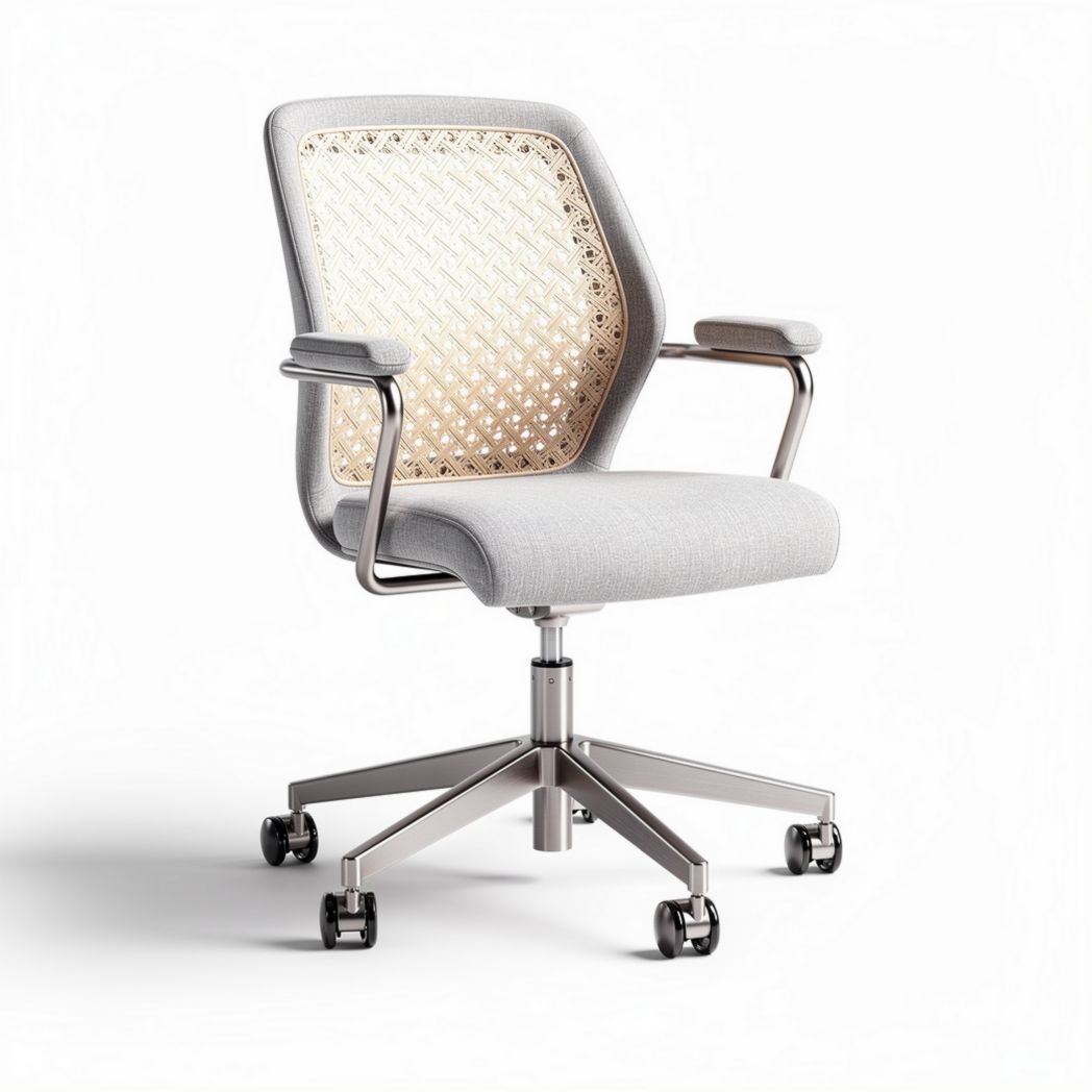 Ergonomic office chair with breathable mesh back and cushioned seat 50 x 60 x 90cm