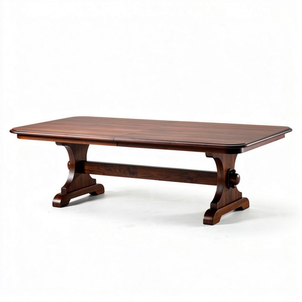 Solid wood dining table with a classic design in walnut finish 72 x 36 x 30 inches