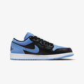 AIR JORDAN 1 LOW  BLACK/BLACK-UNIVERSITY BLUE-WHITE  (GS)((M)US10.5/EUR44.5)